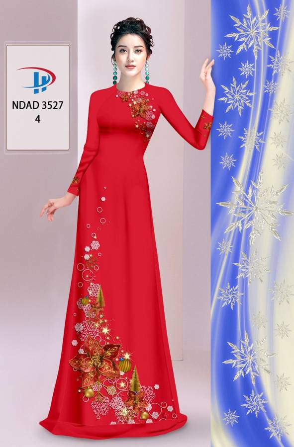 Vải Áo Dài Hoa In 3D AD NDAD3527 14